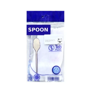 Большие пластиковые ложки 50 штук 