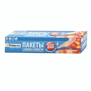 Տոպրակ պոլիէթիլենային Paterra Zip սննդի 3լ 15 հատ 