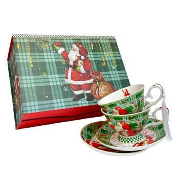Թեյի բաժակների հավաքածու "Santa Claus" 2 հատ ||Набор чайных чашек "Дед Мороз" 2 шт. ||Set of tea cups "Santa Claus" 2 pcs