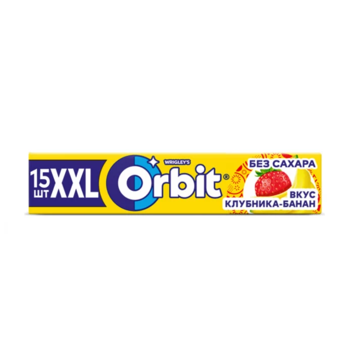 Chewing gum Orbit White XXL strawberry and banana 15 pcs.