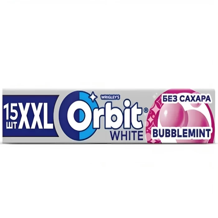Жевательная резинка Orbit White XXL Bubblemint 15 шт. 