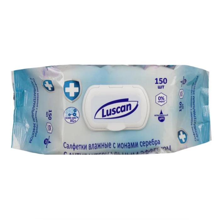 Влажные салфетки антибактериальные Luscan 150 шт. 