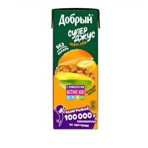 Сок Добрый Active Kid яблочный 200 мл 