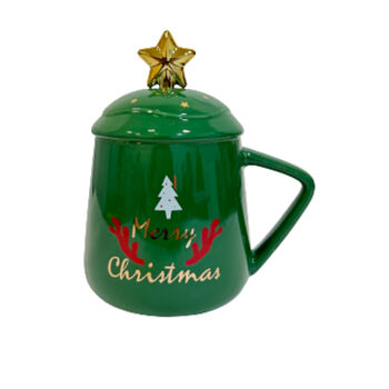Բաժակ թեյի Merry Christmas գդալով KD-2085 9,5x10 սմ ||Чашка чая Merry Christmas ложкой KD-2085 ||A cup of tea with a Merry Christmas spoon KD-2085