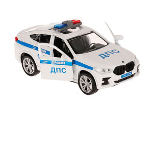 Игрушечная машинка BMW X6 Police металл 12 см 3+ 