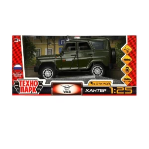 Technopark HUNTER-124SL-GNAR UAZ metal toy car, 17 cm, 3+