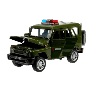 Technopark HUNTER-124SL-GNAR UAZ metal toy car, 17 cm, 3+