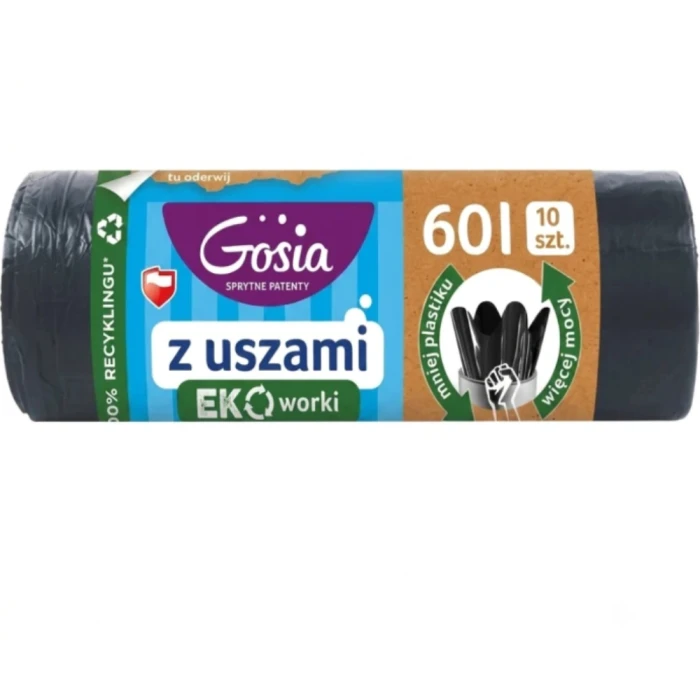 Աղբի տոպրակ բռնակով Gosia 60 լ 10 հատ 20 մկմ 
