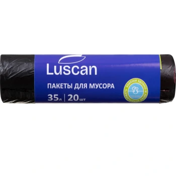 Աղբի տոպրակ բռնակով Luscan 35 լ 20 հատ 12 մկմ ||Пакеты для мусора с ручкой 35 л 20 шт 12 мкм ||Garbage bags with handles 35 l, 20 pcs. 12 mcm