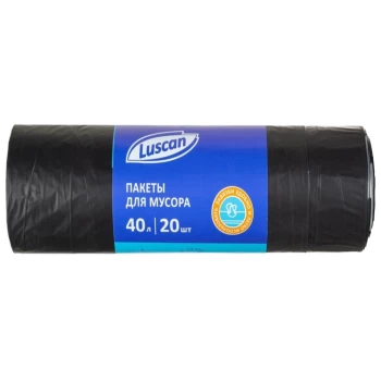 Աղբի տոպրակ Luscan 43x33 սմ 40 լ 30 մկմ 20 հատ ||Пакеты для мусора Luscan 43x33 см 40 л 30 мкм 20 шт ||Garbage bags 35 l black in a roll 20 pcs 30 microns 43x33 cm