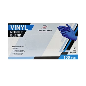Ձեռնոց ռետինե Khachatryan Vinyl Blue 100 հատ ||Перчатки резиновые Khachatryan Vinyl Blue 100 шт. ||Gloves rubber Khachatryan Vinyl Blue 100 pcs