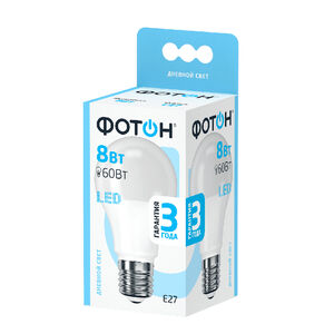 LED lamp Photon LED A60 8W E27 4000K