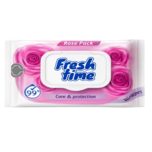 Wet wipes Fresh Time Rose 0+ 120 pcs