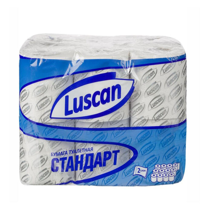 Զուգարանի թուղթ Luscan 2 շերտ 12 հատ ||Бумага туалетная Luscan Standart 2-слойная белая (12 рулонов в упаковке) ||Toilet paper Luscan Standart 2-ply white (12 rolls per pack)