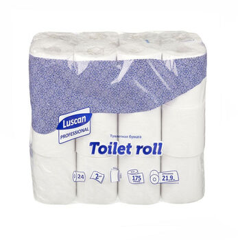 Զուգարանի թուղթ Luscan 2 շերտ 24 հատ 9,1 սմ 20 մ 396249 ||Бумага туалетная Luscan Professional 2-слойная белая (24 рулона в упаковке) 9,1 см 20 м ||Toilet paper Luscan Professional 2-ply white (24 rolls per pack) 9,1 sm 20 m