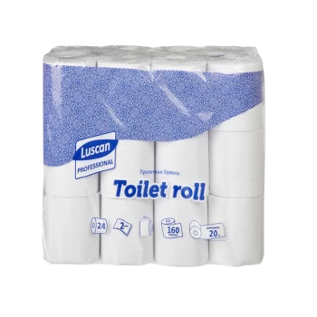 Զուգարանի թուղթ Luscan 2 շերտ 24 հատ 9,1 սմ 20 մ 396249 ||Бумага туалетная Luscan Professional 2-слойная белая (24 рулона в упаковке) 9,1 см 20 м ||Toilet paper Luscan Professional 2-ply white (24 rolls per pack) 9,1 sm 20 m