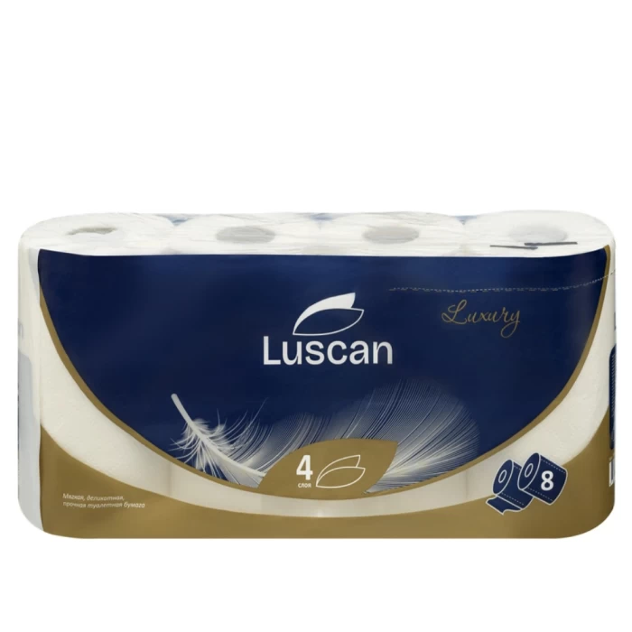 Toilet paper Luscan Luxury 4-layer white 8 pcs.