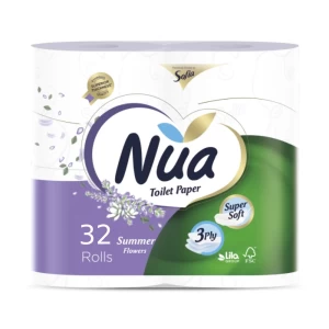 Զուգարանի թուղթ Nua Summer Flowers 3 շերտ 32 հատ 
