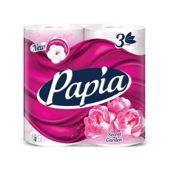 Զուգարանի թուղթ Papia 3 շերտ 4 հատ 