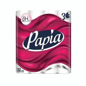 Զուգարանի թուղթ Papia 3 շերտ 32 հատ ||Бумага туалетная 3-слойная Papia, белая, 16.8 м, 32 рул/уп ||Toilet paper 3-ply Papia, white, 16.8 m, 32 rolls/pack