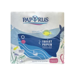 Туалетная бумага Papyrus 3 слоя 4 шт. 