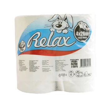 Զուգարանի թուղթ Relax 2 շերտ 4 հատ ||Туалетная бумага Relax 2 слоя 4 шт. ||Toilet paper Relax 2 layers 4 pcs