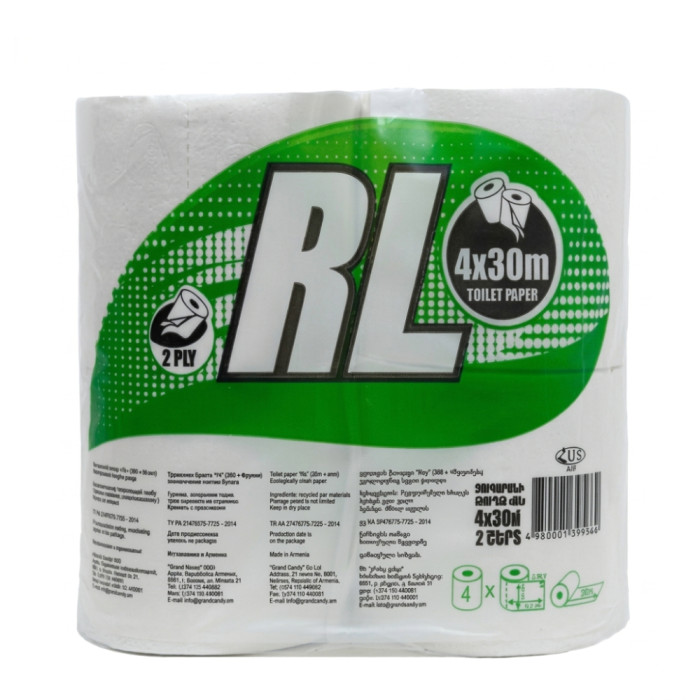 Toilet paper RL 2 layers 4 pcs