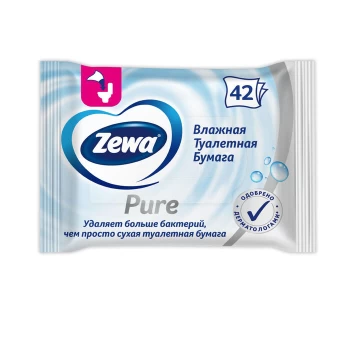Влажная туалетная бумага Zewa Natural Camomile 42 шт 
