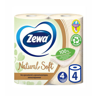Զուգարանի թուղթ Zewa Ultra Soft 4 շերտ 4 հատ ||Туалетная бумага Zewa Natural Soft 4 слоя 4 шт ||Toilet paper Zewa Natural Soft 4 layers 4 pcs