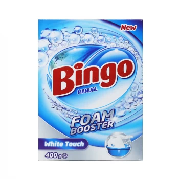 Լվացքի փոշի Bingo ձեռքի սպիտակ 400 գր 