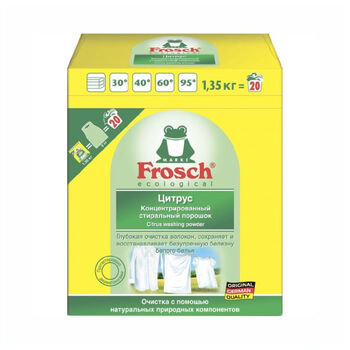 Լվացքի փոշի Frosch Automat սպիտակ 1,35 կգ ||Стиральный порошок Frosch Automat для белого белья 1,35 кг ||Laundry detergent Frosch Automat for white linen 1,35 kg