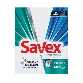 Լվացքի փոշի Savex Fresh ձեռքի ունիվերսալ 400 գր ||Стиральный порошок Savex универсальное для ручной стирки 400 гр ||Laundry detergent Savex universal for hand washing 400 gr
