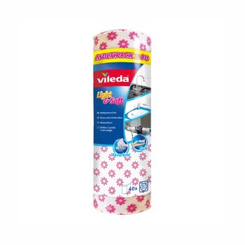 Անձեռոցիկ Vileda Light & Soft ունիվերսալ 25x30 սմ 40 հատ ||Салфетка Vileda в рулоне 40 шт ||Napkin Vileda in a roll 40 pcs