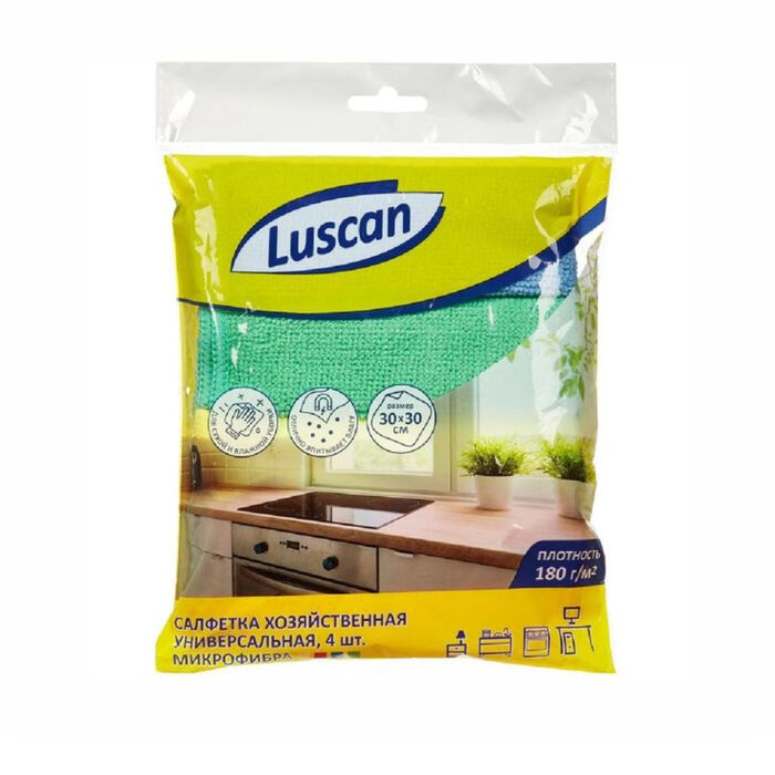 Household napkins 30x30 cm 180 g/sq.m 4 pcs x 1 pack