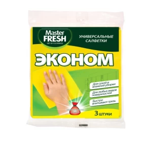 Салфетка хозяйственная Master Fresh 38x30 см 3 шт. 