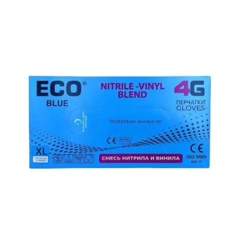 Ձեռնոց ռետինե ECO Blue Nitrile-Vinyl Blend 4G 100 հատ 