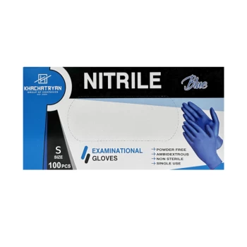 Ձեռնոց ռետինե Khachatryan Nitril Blue 100 հատ ||Перчатки резиновые Khachatryan Nitril Blue 100 шт. ||Gloves rubber Khachatryan Nitril Blue 100 pcs