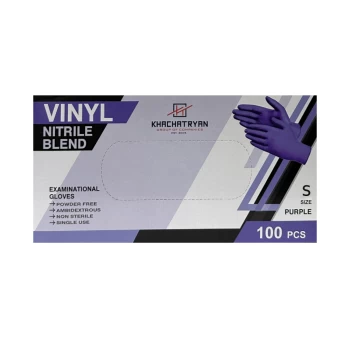 Ձեռնոց ռետինե Khachatryan Vinyl Purple 100 հատ ||Перчатки резиновые Khachatryan Vinyl Purple 100 шт. ||Gloves rubber Khachatryan Vinyl Purple 100 pcs 