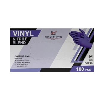 Ձեռնոց ռետինե Khachatryan Vinyl Purple 100 հատ 