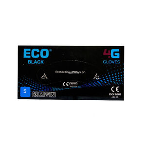 Gloves rubber ECO Nitrile Vinile Black 100 pcs