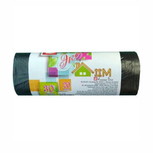 Garbage bags 30 l black in a roll 20 pcs 6 microns 50x60 cm