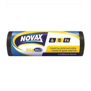 Աղբի տոպրակ Novax 45x55 սմ 35 լ 50 հատ 7 մկմ 