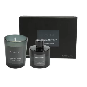 Սենյակային հոտ և մոմ Aroma Home Lemon Basil and Citrus 