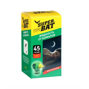 Հեղուկ ֆումիգատոր Super BAT մոծակների դեմ 45 գիշեր 30 մլ