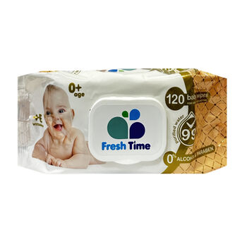 Անձեռոցիկ խոնավ Fresh Time մանկական 0+ 120 հատ ||Салфетки влажные Fresh Time детские 0+ 120 шт. ||Napkins wet Fresh Time for children 0+ 120 pcs