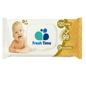 Անձեռոցիկ խոնավ Fresh Time մանկական 0+ 120 հատ 