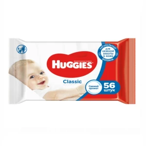 Անձեռոցիկ խոնավ Huggies Classic մանկական 56 հատ