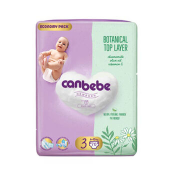 Canbebe Top Layer N3 Baby Diaper 6-10 kg 70 Pcs 