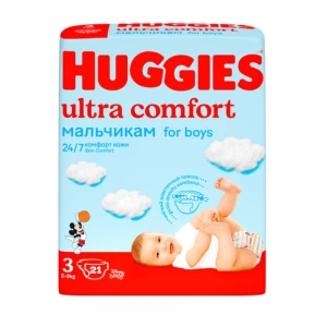 Տակդիր Huggies boy N3 5-9 կգ 21 հատ 