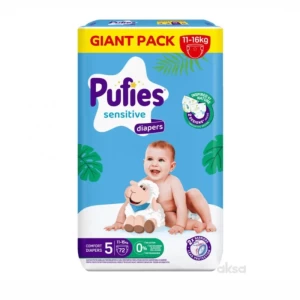 Подгузники Pufies Sensitive 4 от 9-14 кг 84 штуки 